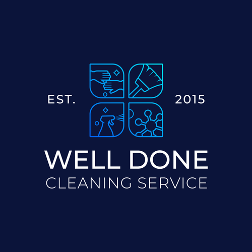 Glove logo with the title 'Clean and elegant cleaning company logo design.'