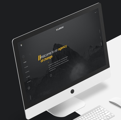 Mysterious design with the title 'Wilbron Website Design'