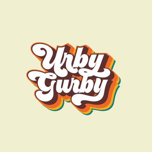 Script font design with the title 'Urby Gurby'