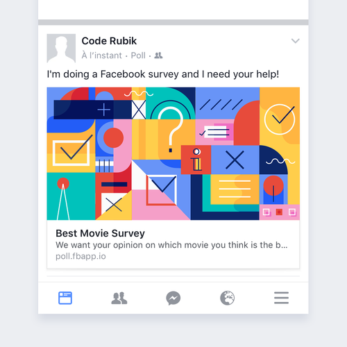Survey design with the title 'Web illustration'