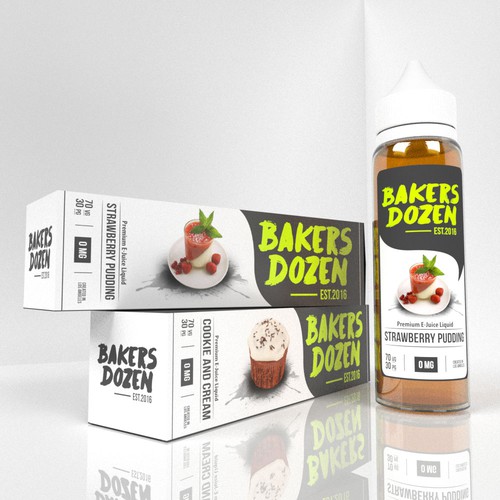 Box label with the title 'Bakerz Dozen'