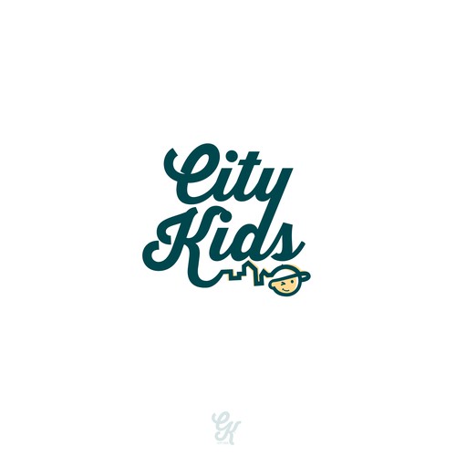 Skyline design with the title 'Hip Logo for City Kids'