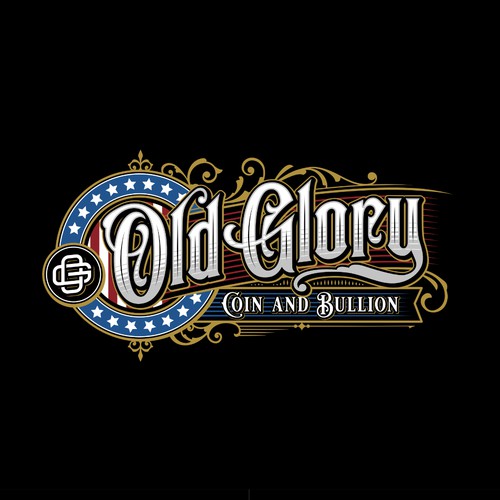 Decorative design with the title 'Old Glory Vintage Logo'