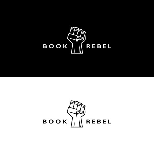 Rebel logo with the title 'Logo Concept for Book Rebel'