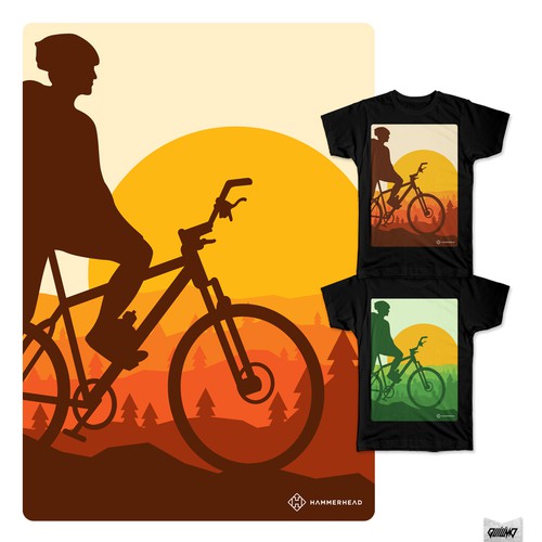 Bold t-shirt with the title 'Bike to Mountain'