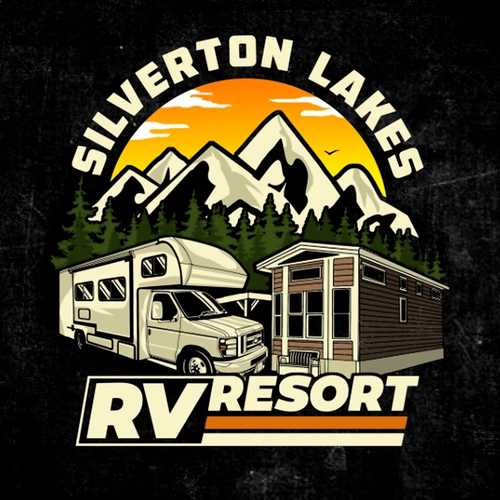RV logo with the title 'Silverton Lakes RV Resort '