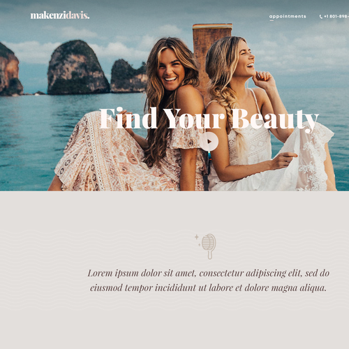 Beauty website with the title 'Beauty '