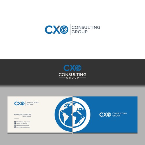 Grey brand with the title 'Sweet “C Suite” logo design for CxO'
