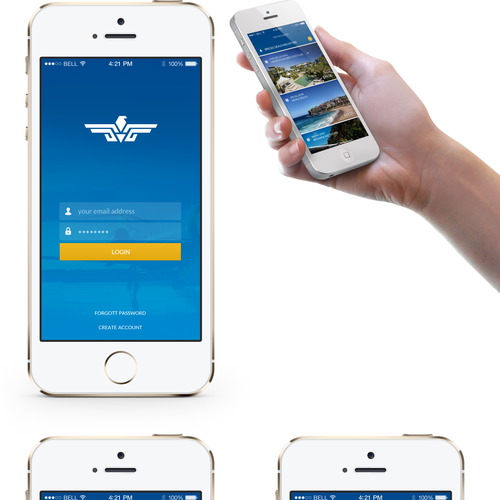 Aviation design with the title 'Uber/Cab style booking app for aviation'