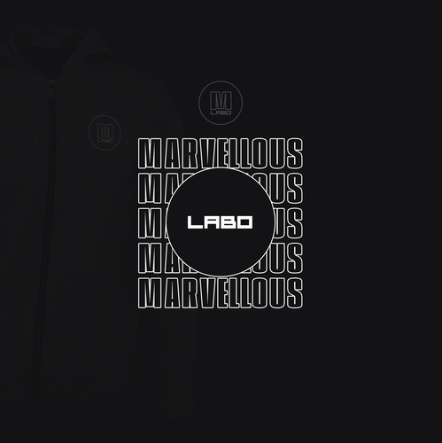 Black t-shirt with the title 'Marvellous Labo'