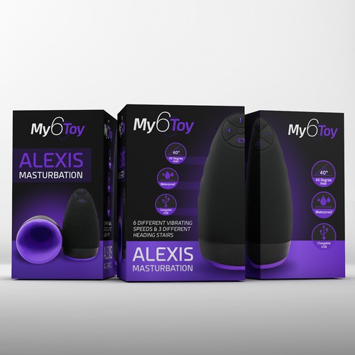 Professional packaging with the title 'My6Toy product package design'