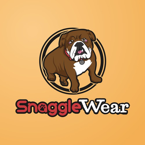Bulldog logo with the title 'SnaggleWear'