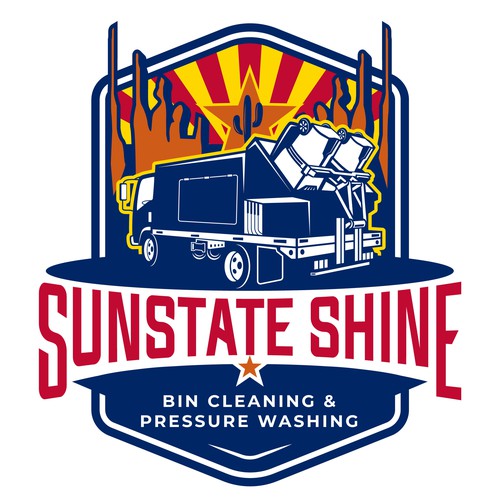 Cleaning company logo with the title 'Logo design concept for Sunstate Shine'