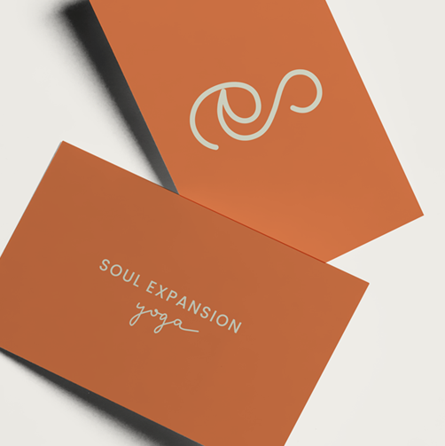 Calming logo with the title 'Minimalist Yoga Monogram Logo'