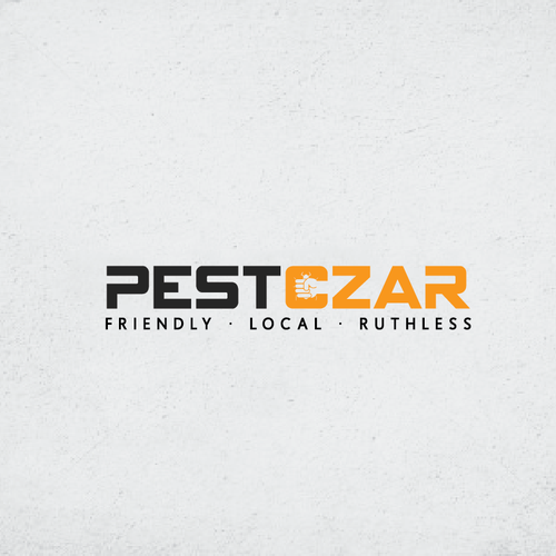 Pest control design with the title 'Friendly, local, ruthless pest control company - PEST CZAR seeks a logo design.'
