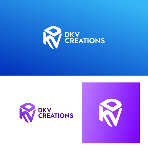 Isometric logo with the title 'Logo Concept for a 3D artwork company'