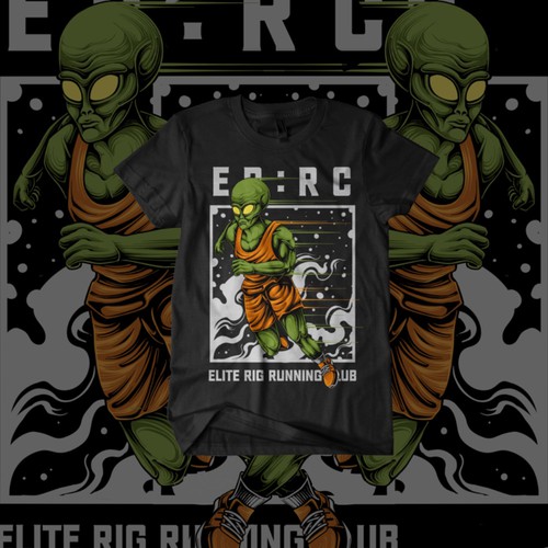 Running t-shirt with the title 'running illustration'