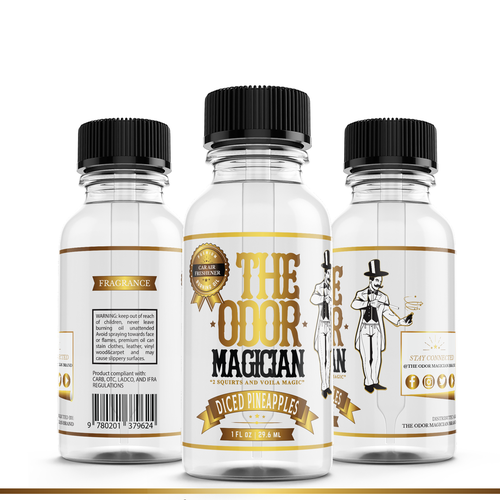 Classic label with the title 'The Odor Magician'