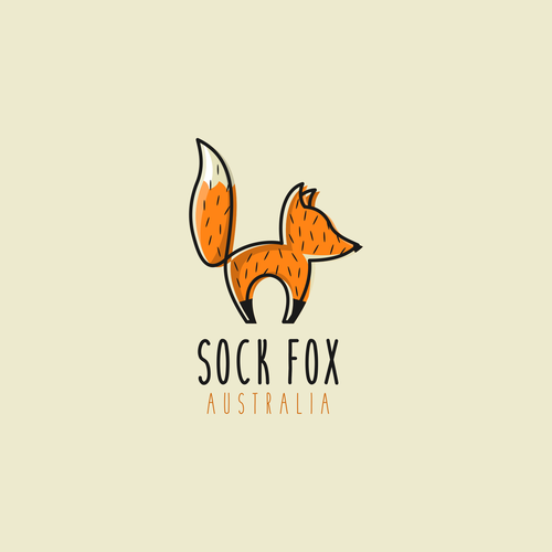 Fox logo with the title 'Unique fox logo design'