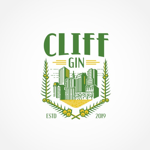 Liquor logo with the title 'Classic Logo Concept for Gin Company'