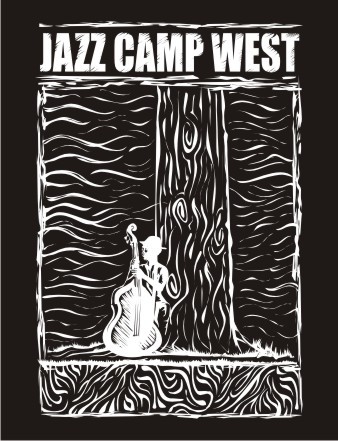 Jazz design with the title 'design for JAZZ CAMP WEST'