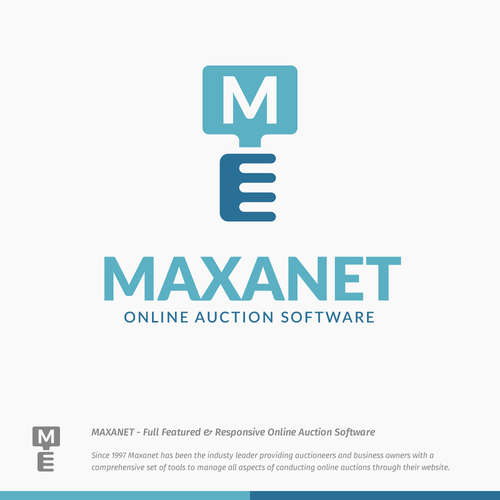 Auction logo with the title 'Logo concept for Online Auction Software'