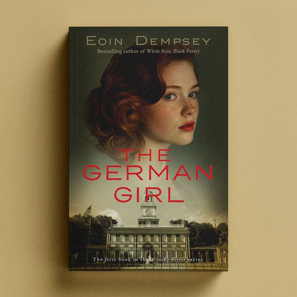 Historical romance book cover with the title 'The German Girl'