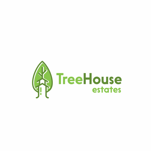 Tree house design with the title 'Logo for TreeHouse estates'