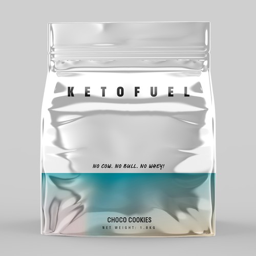 Keto packaging with the title 'Packaging/Label Design'