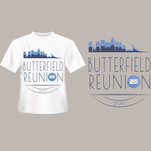 Dice logo with the title 'Logo concept for the t-shirt'