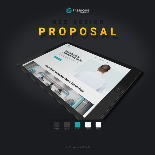 Minimalist website with the title 'FABRYQUE by imersive.com'