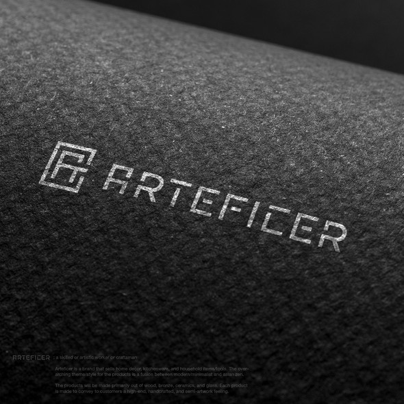 Craftsmanship logo with the title 'Clever monogram for Arteficer'