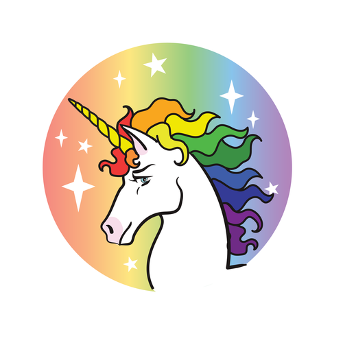 Pretty logo with the title 'Rainbow Unicorn'