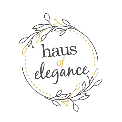 Border design with the title 'Elegant Floral Logo Design'