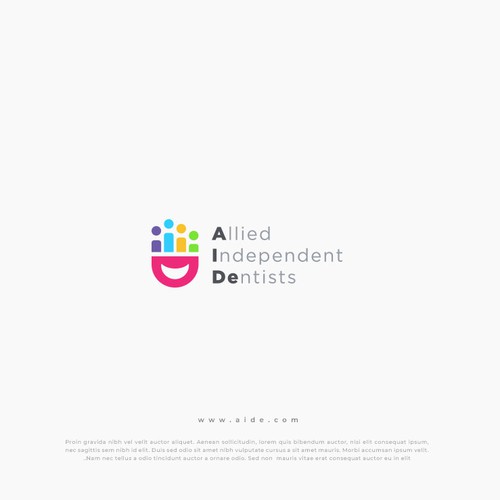 Dental design with the title 'Modern minimalist playful dentist community logo'