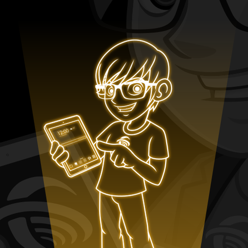 Tablet design with the title 'Mascot Design for Epitiro Holdings, inc.'