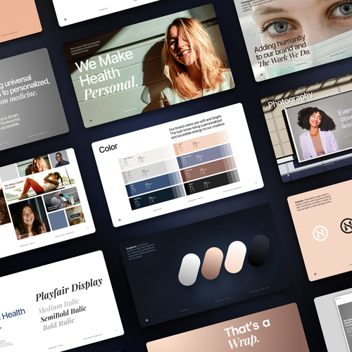 Health design with the title 'Health inspired Brand Guide'