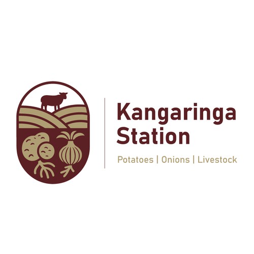 Livestock logo with the title 'Kangaringa Station Logo Redesign'