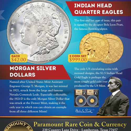 Copywriting design with the title 'Print ad for financial industry'