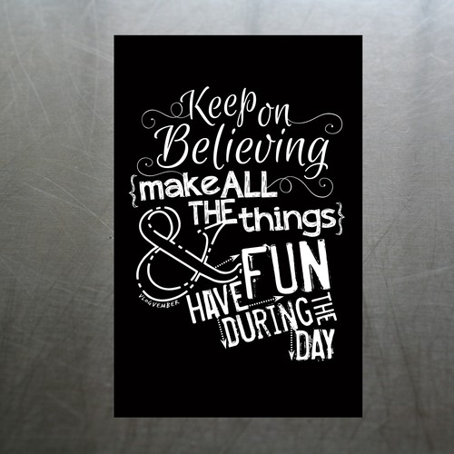 Word art design with the title 'typographic phrase poster'