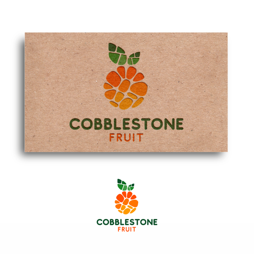 Stone logo with the title 'fruit company logo'