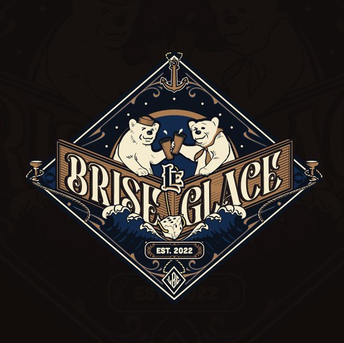 Boat logo with the title 'Le Brise-Glace'