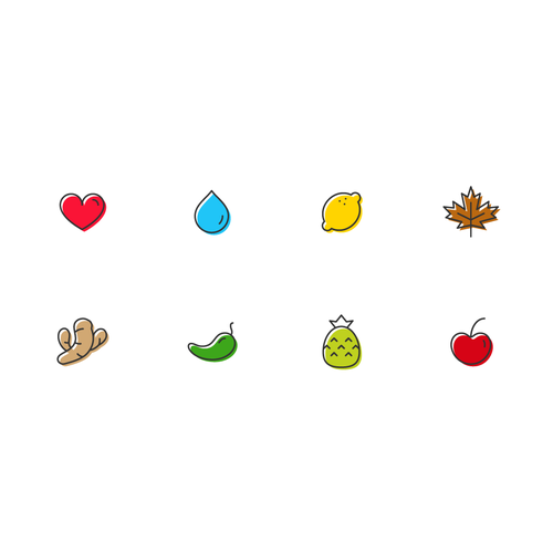 Cherry design with the title 'Cowgirl Lemonade Icons'