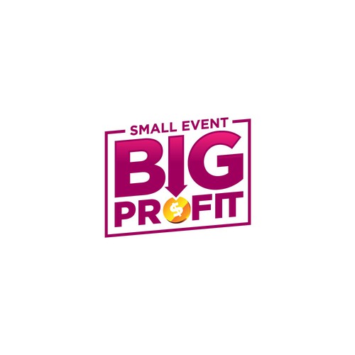 Event planning logo with the title 'Bold logo design for Small Event, Big Profit'