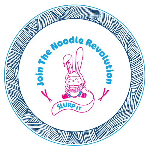 Noodle design with the title 'Urban Plate Graphics for A Trendy Noodle Brand'