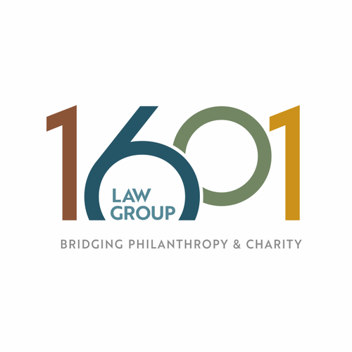 Law firm brand with the title '1601 Law Group Logo Concept'
