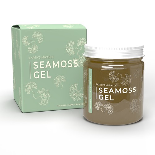 Print label with the title 'Seamoss Gel Minimalistic Label'