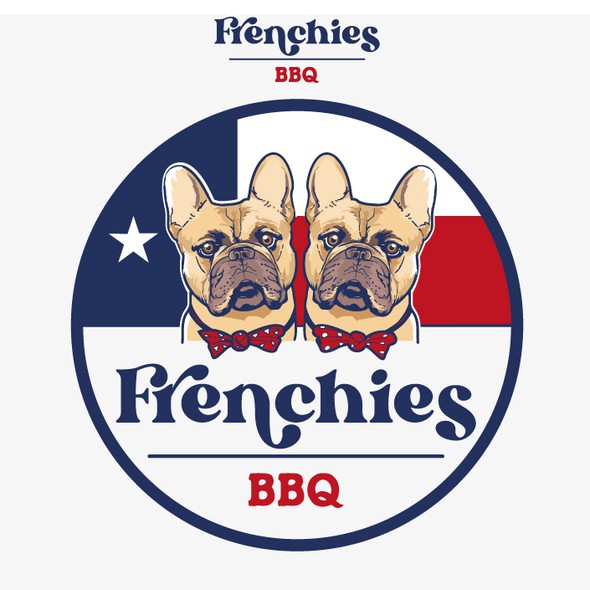 Ribs logo with the title 'Frenchies BBQ'