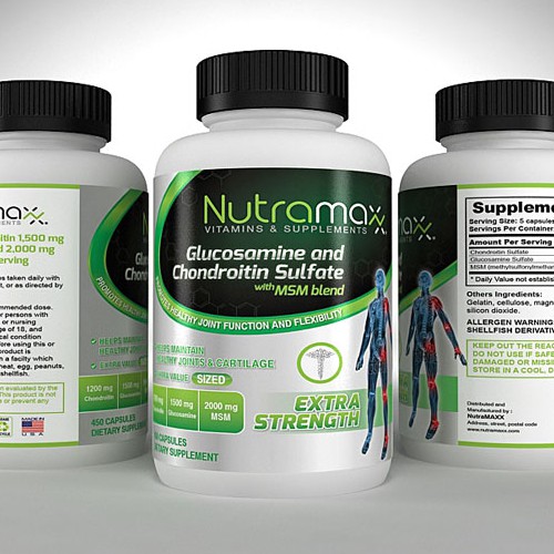 Vitamin label with the title 'Product label for Nutramaxx'