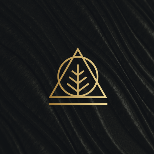 Minimalist logo with the title 'Leaf luxury logo'